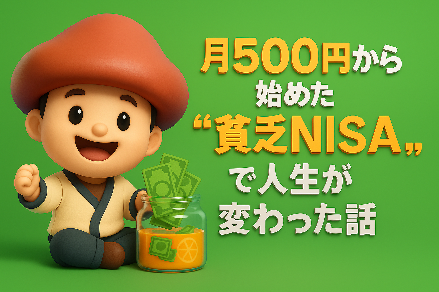 「月500円から始めた“貧乏NISA生活”で人生が変わった話」〜お金がない人こそ投資すべき理由～